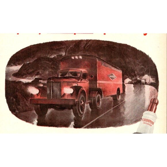 1946 Champion Spark Plugs Vintage Print Ad (L7) - Picture 2 of 3